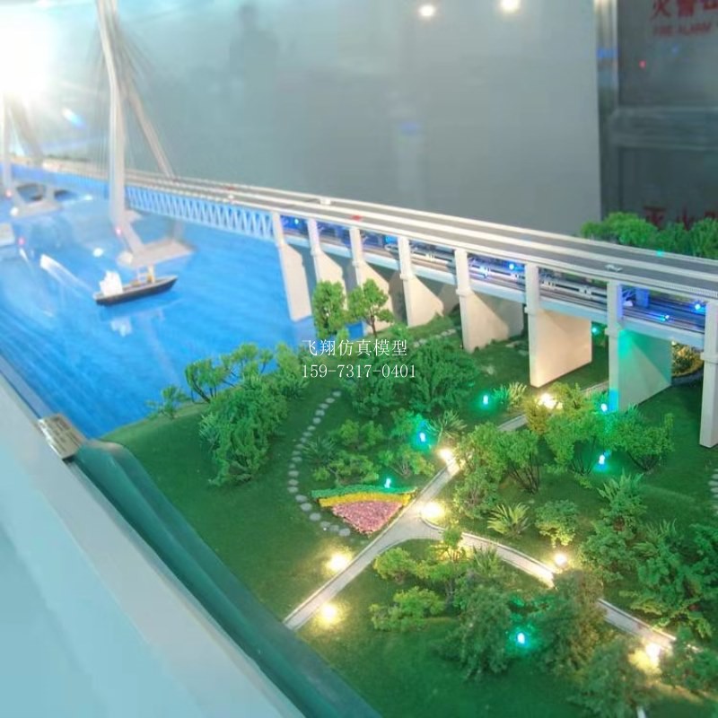 斜拉橋公鐵兩用型模型