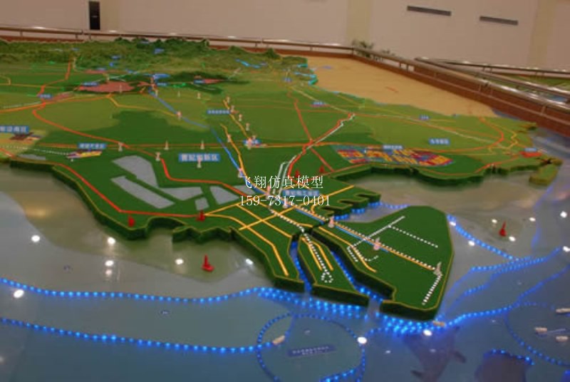 港口地形沙盤模型